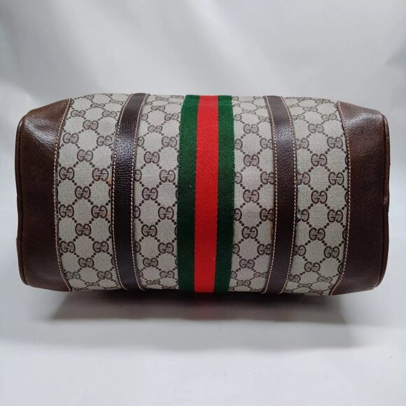 Vintage Gucci Handbag Sherry Line Brown PVC 3954966 - Picture 2 of 11